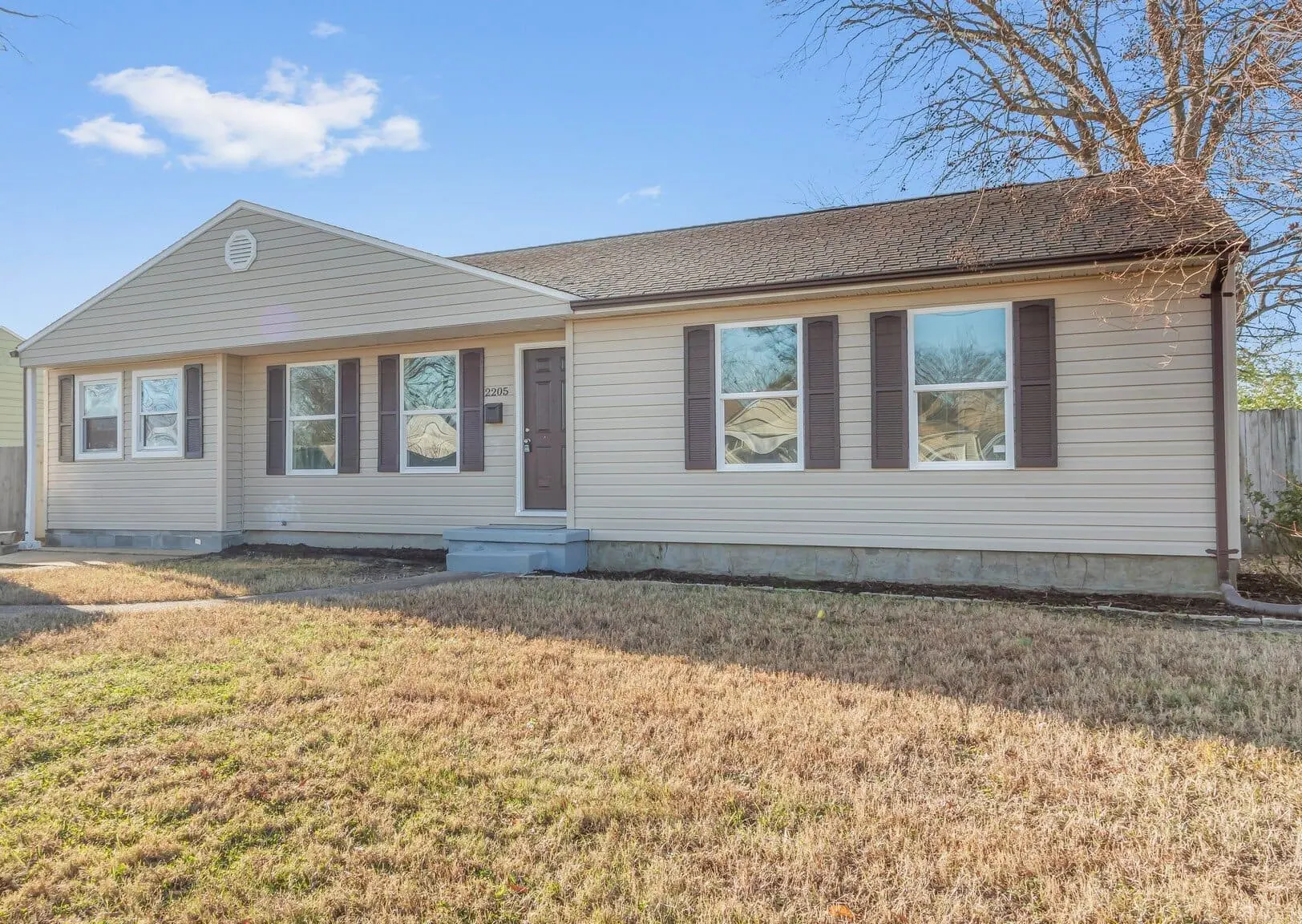 Front of a home we bought fast with cash