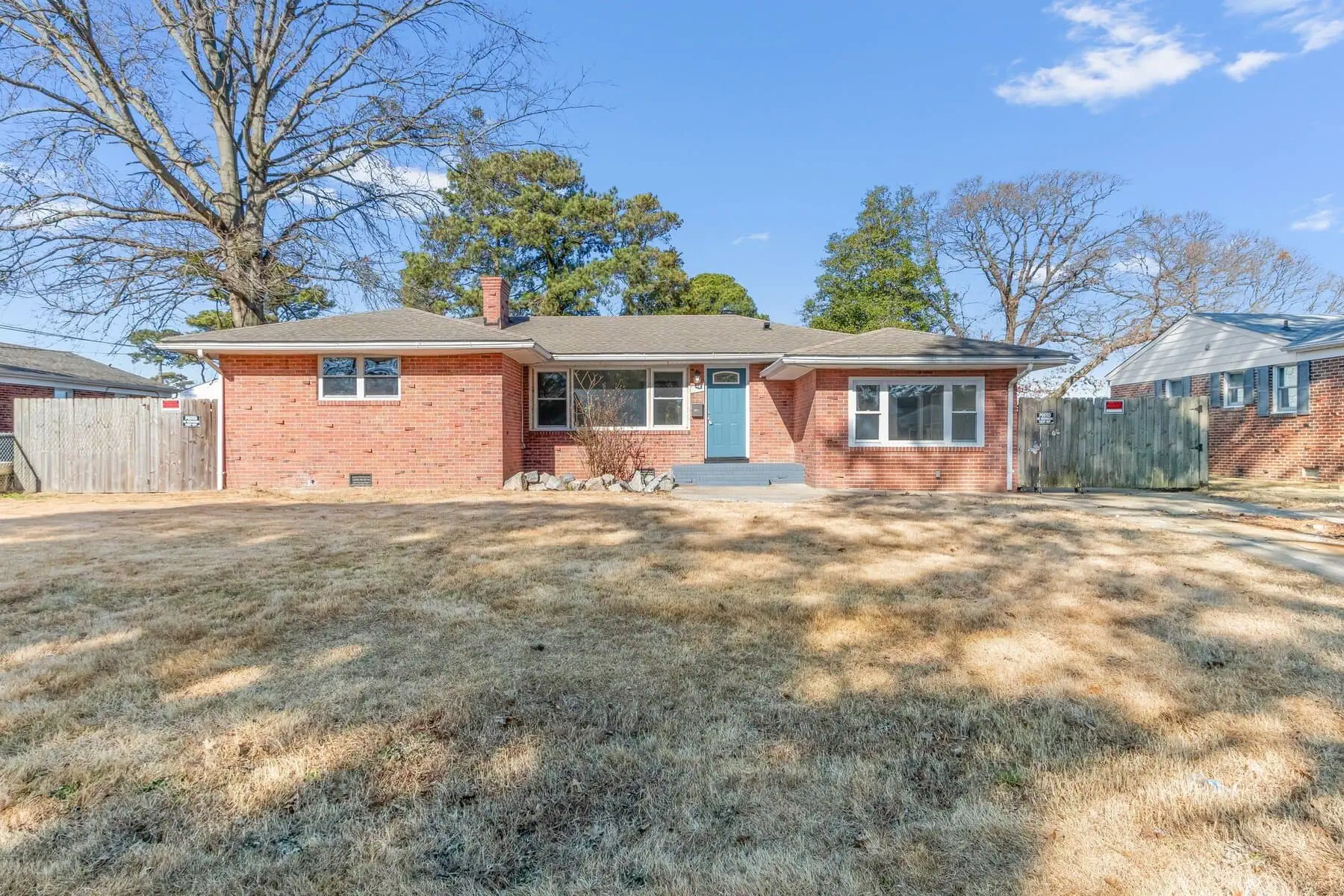 Front of a brick home in Norfolk