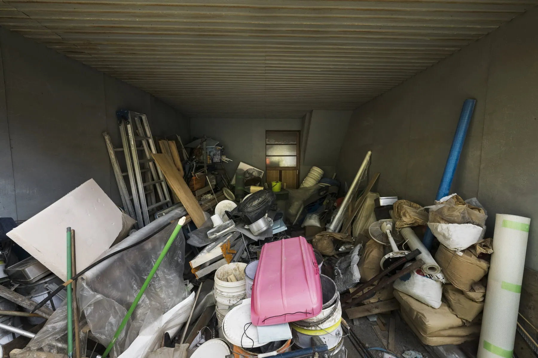 A garage full of junk