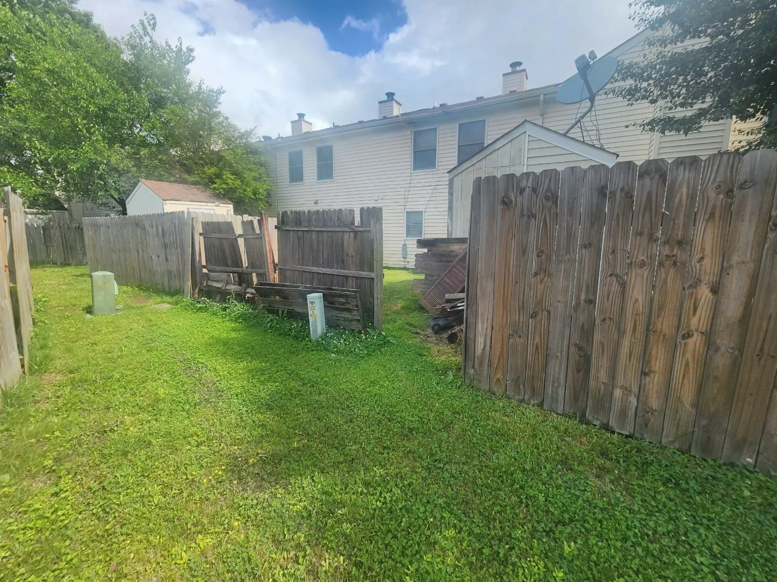 The back of a home that we bought in Chesapeake