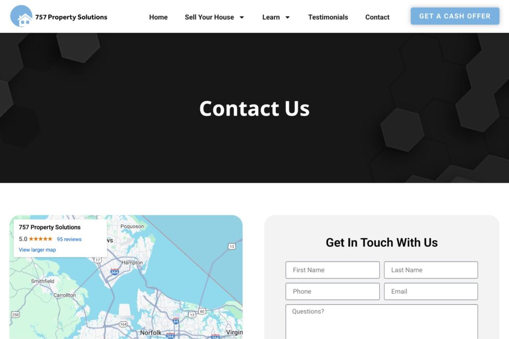 Contact us page
