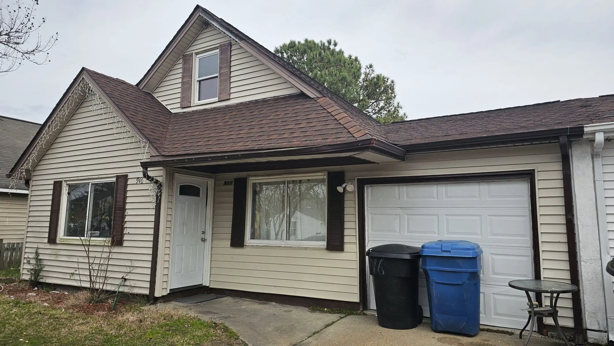 The front of a home in Virginia Beach that was behind on mortgage payments