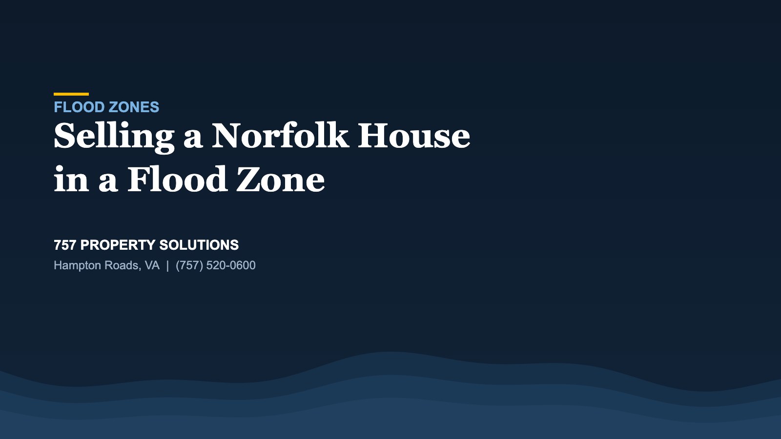 Selling a Norfolk house in a flood zone